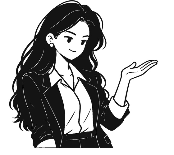 Illustration: a coach presenting her plan
